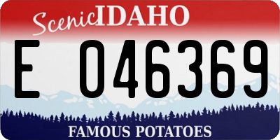 ID license plate E046369