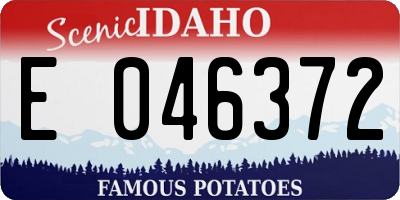 ID license plate E046372