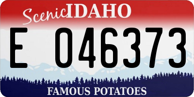 ID license plate E046373