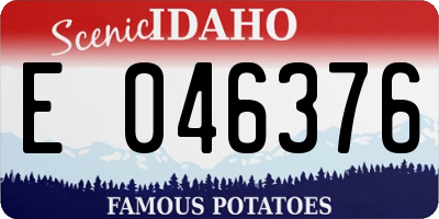 ID license plate E046376