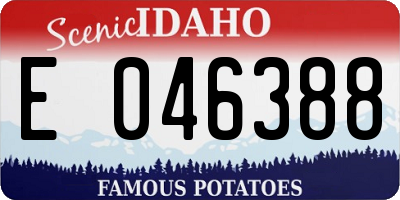 ID license plate E046388