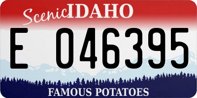 ID license plate E046395