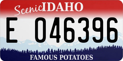 ID license plate E046396