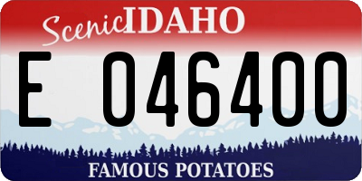 ID license plate E046400