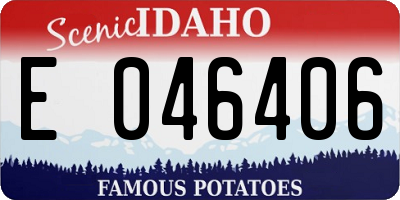 ID license plate E046406