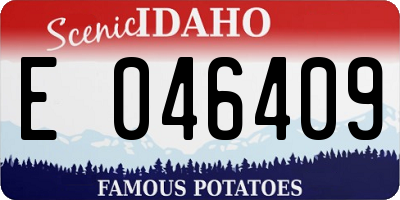 ID license plate E046409