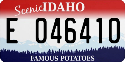 ID license plate E046410