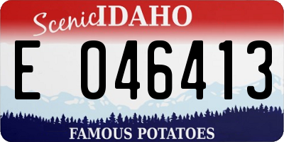 ID license plate E046413