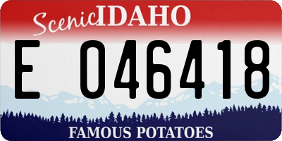 ID license plate E046418