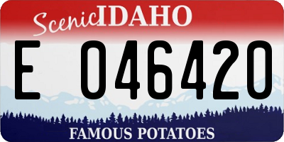 ID license plate E046420