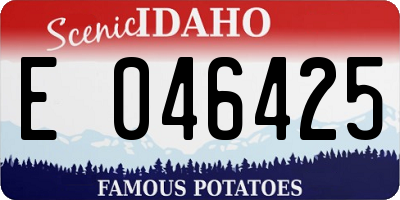 ID license plate E046425