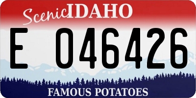 ID license plate E046426