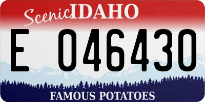 ID license plate E046430