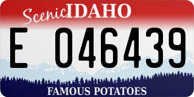 ID license plate E046439