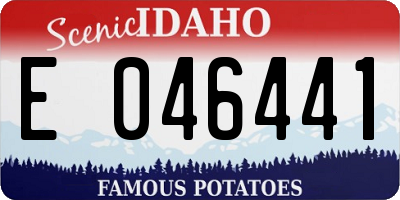 ID license plate E046441