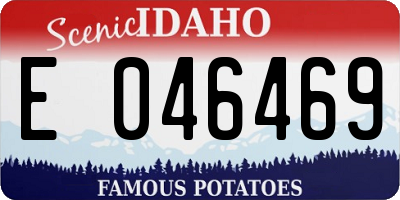 ID license plate E046469