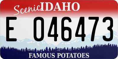 ID license plate E046473