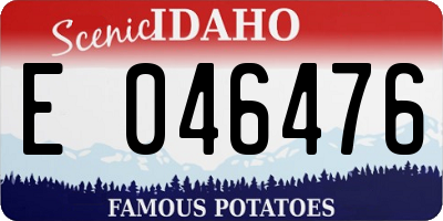 ID license plate E046476