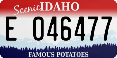ID license plate E046477