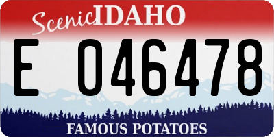 ID license plate E046478