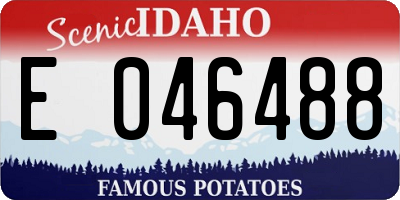 ID license plate E046488