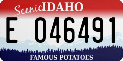 ID license plate E046491
