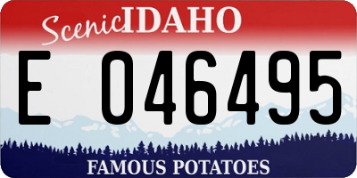 ID license plate E046495
