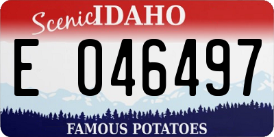 ID license plate E046497