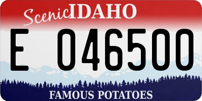 ID license plate E046500