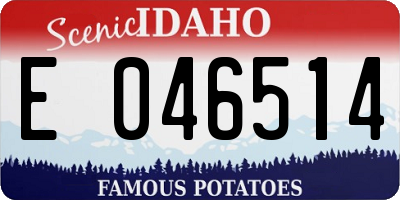 ID license plate E046514