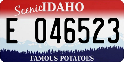 ID license plate E046523