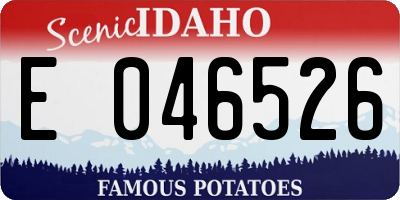 ID license plate E046526