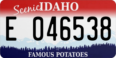 ID license plate E046538