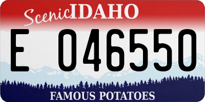 ID license plate E046550