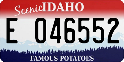 ID license plate E046552