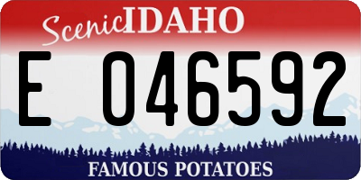 ID license plate E046592