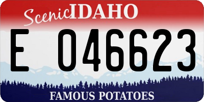 ID license plate E046623