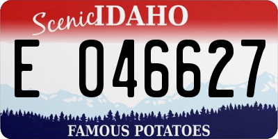 ID license plate E046627