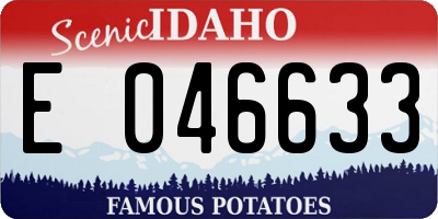 ID license plate E046633
