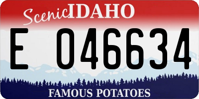 ID license plate E046634