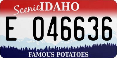ID license plate E046636