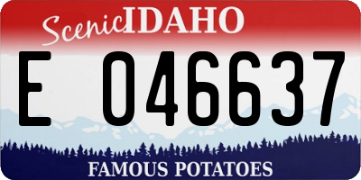 ID license plate E046637