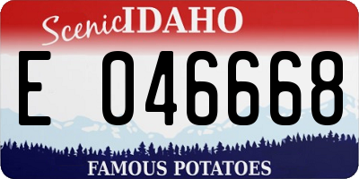 ID license plate E046668