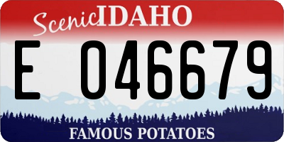 ID license plate E046679