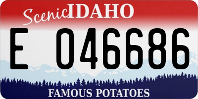 ID license plate E046686