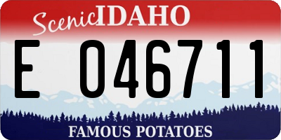 ID license plate E046711