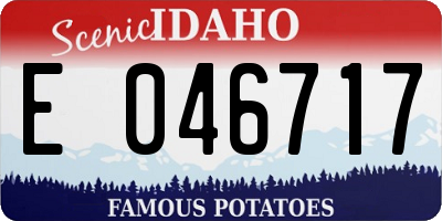 ID license plate E046717