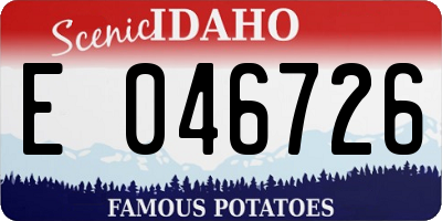 ID license plate E046726