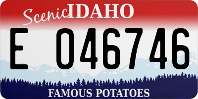 ID license plate E046746