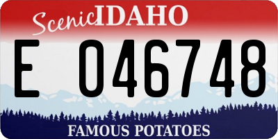 ID license plate E046748